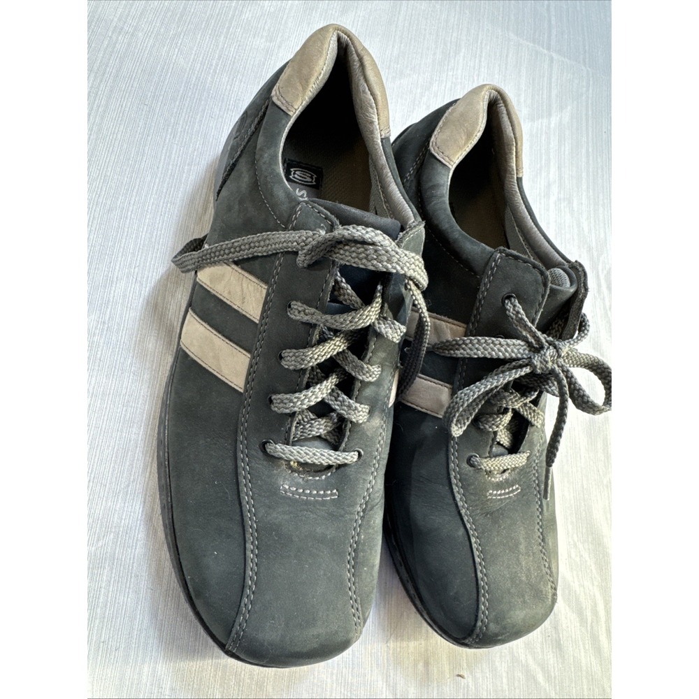 Skechers Critics Charcoal Gray  leather  Men's Sz 11 Shoes  Sneakers Charcoal